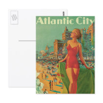 Vintage Travel Poster; Atlantic City Post Cards