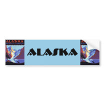 Vintage Travel Poster, Atlin and the Yukon, Alaska Bumper Stickers