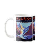 Vintage Travel Poster, Atlin and the Yukon, Alaska Coffee Mug