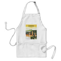 Vintage Travel Poster, Bavaria Castle, Germany Aprons