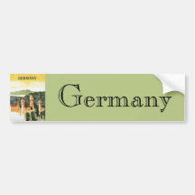 Vintage Travel Poster, Bavaria Castle, Germany Bumper Sticker
