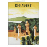 Vintage Travel Poster, Bavaria Castle, Germany Greeting Cards