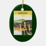 Vintage Travel Poster, Bavaria Castle, Germany Ornament