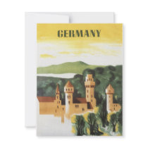 Vintage Travel Poster, Bavaria, Germany Personalized Announcement