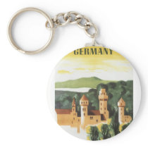 Vintage Travel Poster, Bavaria, Germany Key Chain