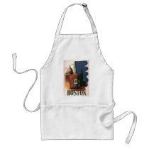 Vintage Travel Poster, Boston, Massachusetts Aprons