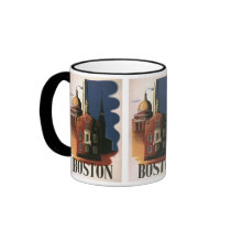 Vintage Travel Poster, Boston, Massachusetts Coffee Mug