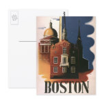 Vintage Travel Poster, Boston, Massachusetts Post Card