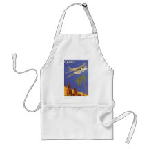 Vintage Travel Poster Cairo Egypt Africa Airplane Apron