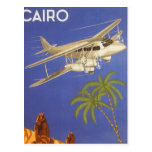 Vintage Travel Poster Cairo Egypt Africa Airplane Postcard