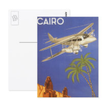 Vintage Travel Poster, Cairo, Egypt, Africa Postcard