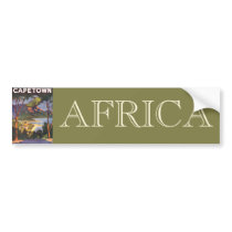 Vintage Travel Poster, Cape Town, Africa Bumper Sticker