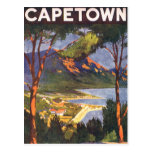 Vintage Travel Poster, Cape Town, South Africa Postcard