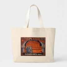 Vintage Travel Poster, Casablanca, Morocco, Africa Tote Bags