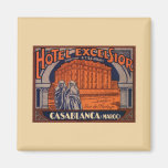 Vintage Travel Poster, Casablanca, Morocco, Africa Magnets