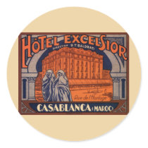 Vintage Travel Poster, Casablanca, Morocco, Africa Stickers