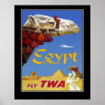 Vintage Travel Poster Egypt Large Size