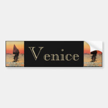 Vintage Travel Poster, Excelsior Palace Venice Bumper Stickers