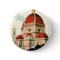 Vintage Travel Poster, Florence, Firenze, Italy Pinback Buttons