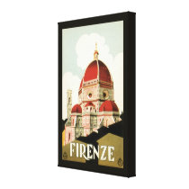 Vintage Travel Poster, Florence, Firenze, Italy