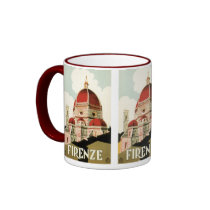 Vintage Travel Poster, Florence, Firenze, Italy Mugs