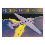 Vintage Travel Poster, Florida from Air Airplane Card