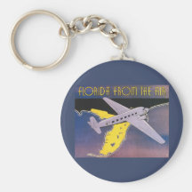 Vintage Travel Poster, Florida from Air Airplane Keychains