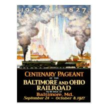 Vintage Travel Poster For Baltimore Railroad Postc Postcards