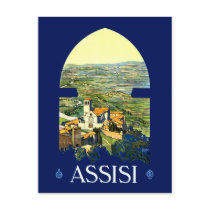 Vintage Travel Poster For Italy Postcard