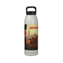 Vintage Travel Poster, Great Britain, England Drinking Bottle