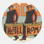 Vintage Travel Poster, Hotel Roma, Cadiz, Spain Sticker