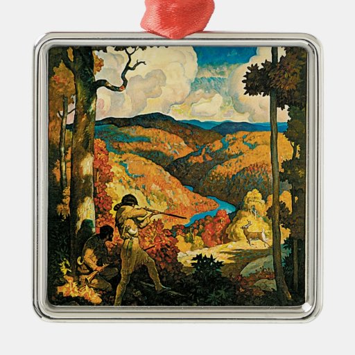 Vintage Travel Poster, In Old Kentucky, NC Wyeth Ornament