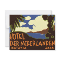Vintage Travel Poster, Indonesia Invitations