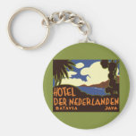 Vintage Travel Poster, Indonesia Key Chain