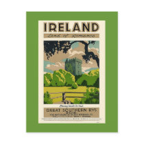 Vintage Travel Poster Ireland Blarney Castle