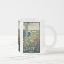 Vintage Travel Poster, Isle of Capri, Italy Italia Mugs