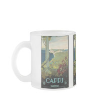 Vintage Travel Poster, Isle of Capri, Italy Mugs