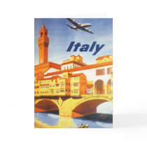 Vintage Travel Poster, Italy Greeting Card
