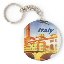 Vintage Travel Poster, Italy Keychains
