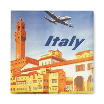 Vintage Travel Poster, Italy Refrigerator Magnet