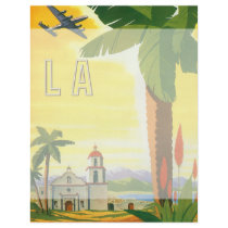 Vintage Travel Poster, Los Angeles, California Personalized Flyer