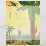 Vintage Travel Poster, Los Angeles, California Personalized Flyer