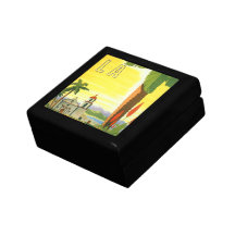 Vintage Travel Poster, Los Angeles, California Trinket Boxes