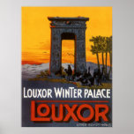 Vintage Travel Poster, Louxor Winter Palace, Egypt