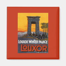 Vintage Travel Poster, Louxor Winter Palace, Egypt Refrigerator Magnet