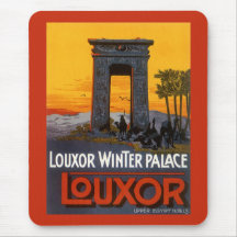 Vintage Travel Poster, Louxor Winter Palace, Egypt Mousepad