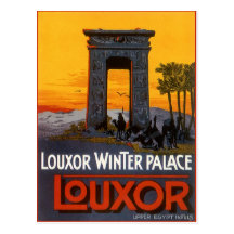 Vintage Travel Poster, Louxor Winter Palace, Egypt Postcard