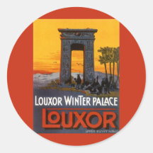 Vintage Travel Poster, Louxor Winter Palace, Egypt Sticker
