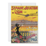Vintage Travel Poster; Lyon, France Custom Invites