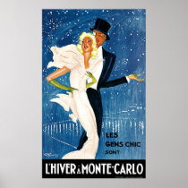 Vintage Travel Poster, Monte Carlo
